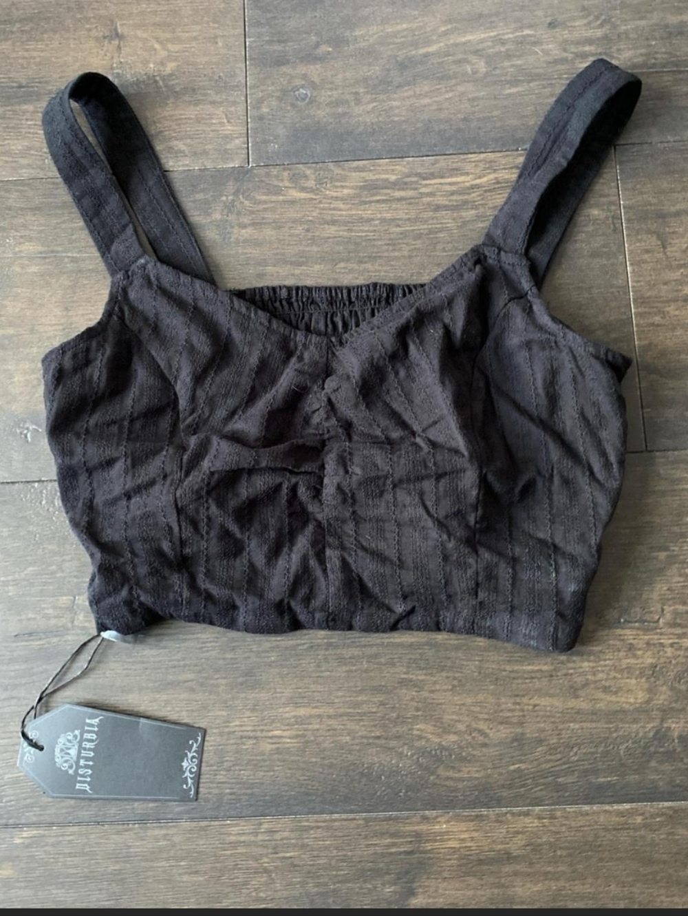 Disturbia Bela Cotton Crop Cami Tank Top - Picture 5 of 5